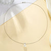 Pendant Necklace Natural Freshwater Pearl Round S925 Sterling Silver Elegant Minimalist