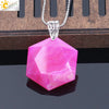 Pendant Necklace Natural Semiprecious Stone And Copper Accessories With Hexagram Design And Electroplating Treatment