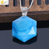 Pendant Necklace Natural Semiprecious Stone And Copper Accessories With Hexagram Design And Electroplating Treatment