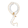 Pendant Necklace Pearl Iron Chain Alloy Geometric Style Women's