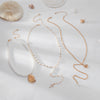 Pendant Necklace Pearl Iron Chain Alloy Geometric Style Women's