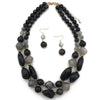 Pendant Necklace Plastic Resin Mixed Gem Inlay Geometric Water Drop Snake Bone Chain