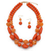 Pendant Necklace Plastic Resin Mixed Gem Inlay Geometric Water Drop Snake Bone Chain