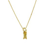 Pendant Necklace Real Gold Electroplated Rectangular Birthstone Colored Zirconium Brass Copper