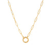Pendant Necklace Retro Style Titanium Steel Geometric Pattern Electroplating Unisex Pearl