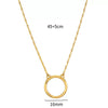 Pendant Necklace Retro Style Titanium Steel Geometric Pattern Electroplating Unisex Pearl