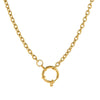 Pendant Necklace Retro Style Titanium Steel Geometric Pattern Electroplating Unisex Pearl