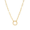 Pendant Necklace Retro Style Titanium Steel Geometric Pattern Electroplating Unisex Pearl