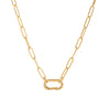 Pendant Necklace Retro Style Titanium Steel Geometric Pattern Electroplating Unisex Pearl