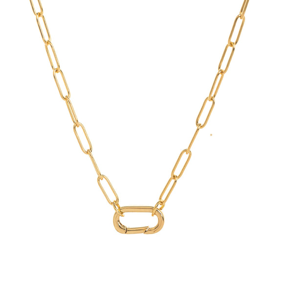 Pendant Necklace Retro Style Titanium Steel Geometric Pattern Electroplating Unisex Pearl