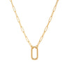 Pendant Necklace Retro Style Titanium Steel Geometric Pattern Electroplating Unisex Pearl