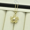 Pendant Necklace 925 Silver Copper Freshwater Pearl Hollow Flower Style