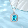 Pendant Necklace 925 Silver Floral Geometric Light Luxury Style