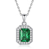 Pendant Necklace 925 Silver Floral Geometric Light Luxury Style