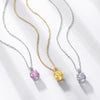 Pendant Necklace Silver Geometric Light Luxury Set With Diamonds