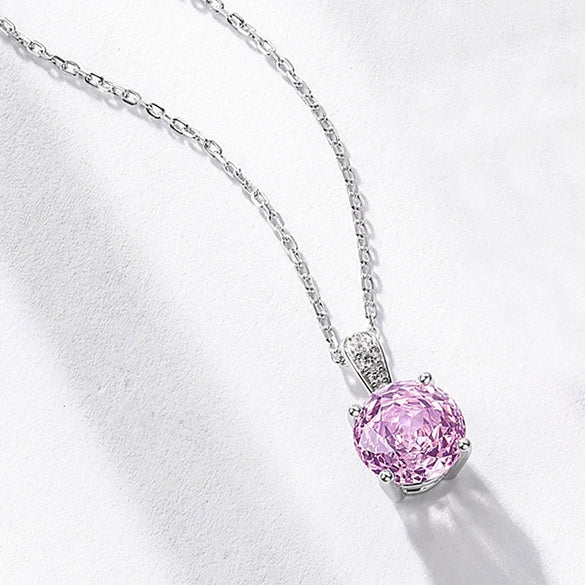 Pendant Necklace Silver Geometric Light Luxury Set With Diamonds