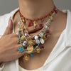 Pendant Necklace Stainless Steel Animal Zodiac Pattern Knotted Rope Chain With Vacuum Electroplating