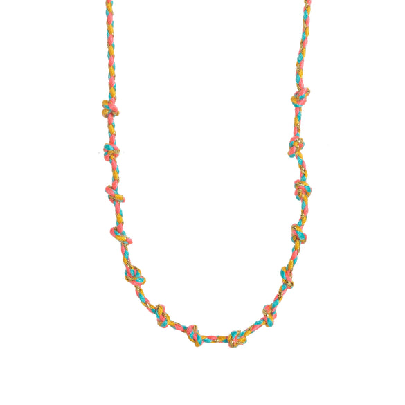 Pendant Necklace Stainless Steel Animal Zodiac Pattern Knotted Rope Chain With Vacuum Electroplating