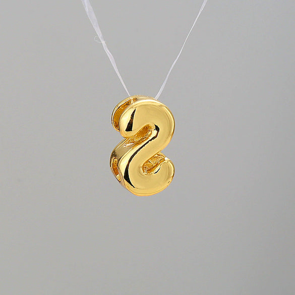 Pendant Necklace Stainless Steel Copper Electroplating Letter Shape Personality Unisex