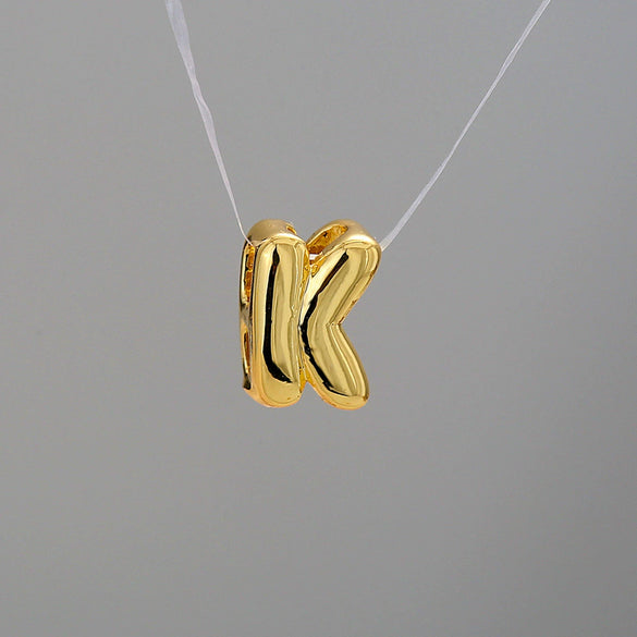 Pendant Necklace Stainless Steel Copper Electroplating Letter Shape Personality Unisex