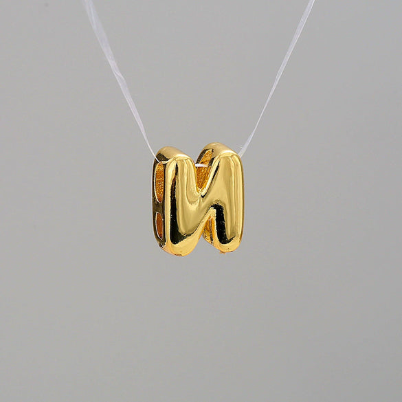 Pendant Necklace Stainless Steel Copper Electroplating Letter Shape Personality Unisex