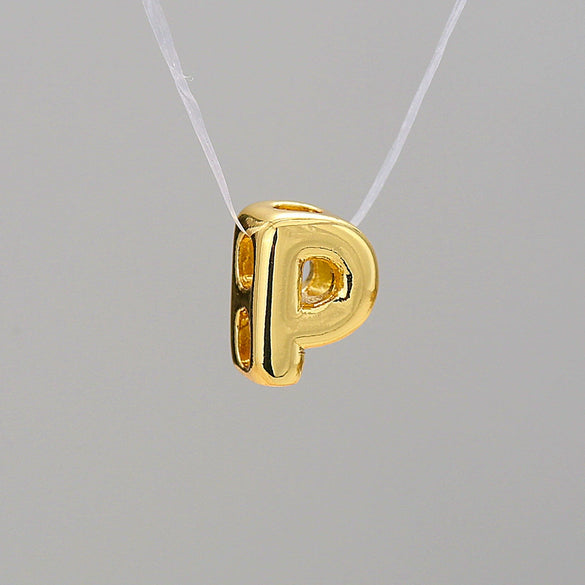 Pendant Necklace Stainless Steel Copper Electroplating Letter Shape Personality Unisex