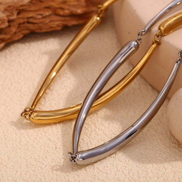Pendant Necklace Stainless Steel Electroplated Geometric Simple Hip Hop Punk Style Women
