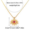 Pendant Necklace Stainless Steel Geometric Devil's Eye Electroplating