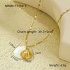 Pendant Necklace Stainless Steel Geometric Fashion Electroplating For Women