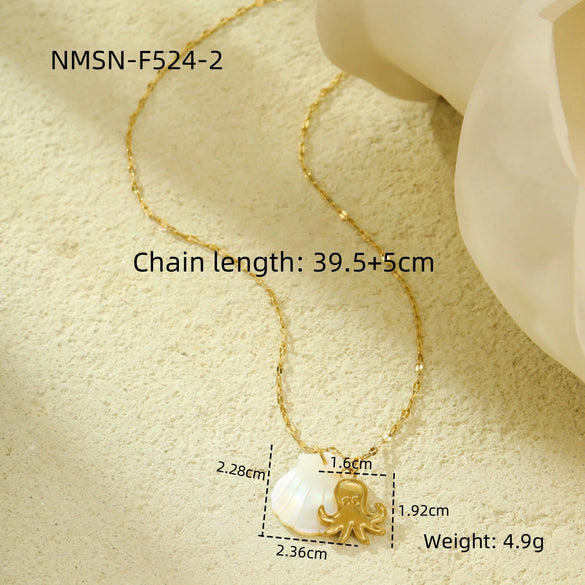 Pendant Necklace Stainless Steel Geometric Fashion Electroplating For Women
