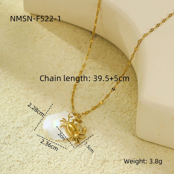Pendant Necklace Stainless Steel Geometric Fashion Electroplating For Women