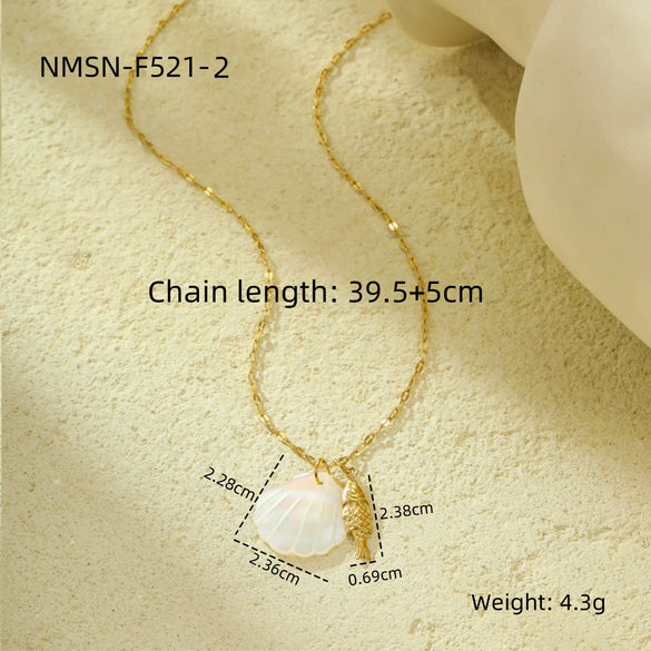 Pendant Necklace Stainless Steel Geometric Fashion Electroplating For Women