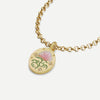 Pendant Necklace Stainless Steel Geometric Flower Heart Style Vacuum Plating