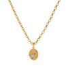 Pendant Necklace Stainless Steel Geometric Flower Heart Style Vacuum Plating
