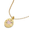 Pendant Necklace Stainless Steel Geometric Flower Heart Style Vacuum Plating