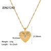 Pendant Necklace Stainless Steel Geometric Inlaid Diamond Electroplating Cold Retro Elegant Women's Style