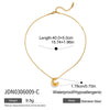 Pendant Necklace Stainless Steel Glossy Balloon Bubble Chubby Cute Q Version English Letter Electroplating Unisex Snake Bone Chain