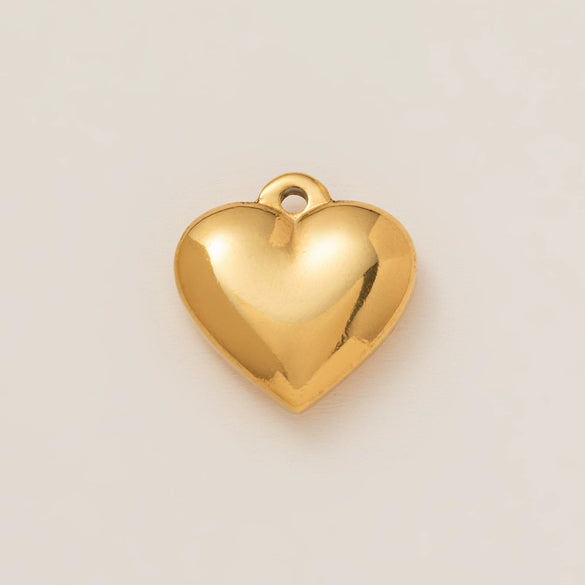Pendant Necklace Stainless Steel Heart Shape Furnace Vacuum Plating 18K Gold Color