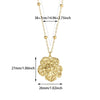 Pendant Necklace Stainless Steel Imitation Pearl Geometric Bow Sunflower Electroplating