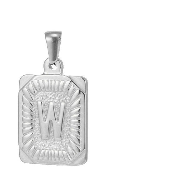 Pendant Necklace Stainless Steel 18K Electroplated Letter Design