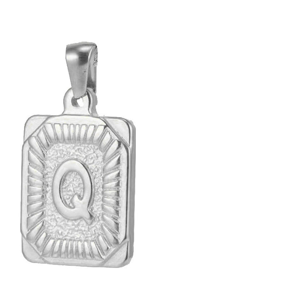 Pendant Necklace Stainless Steel 18K Electroplated Letter Design