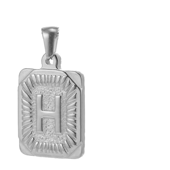 Pendant Necklace Stainless Steel 18K Electroplated Letter Design