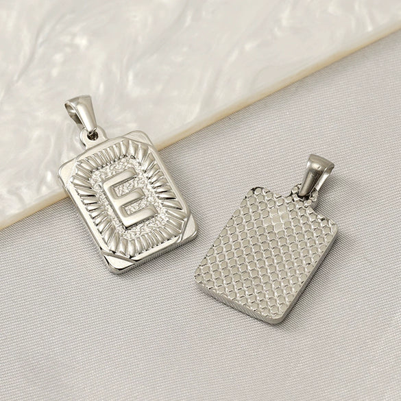 Pendant Necklace Stainless Steel 18K Electroplated Letter Design