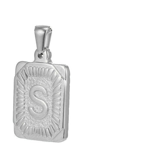 Pendant Necklace Stainless Steel 18K Electroplated Letter Design