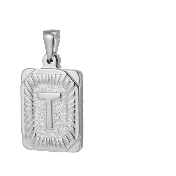 Pendant Necklace Stainless Steel 18K Electroplated Letter Design