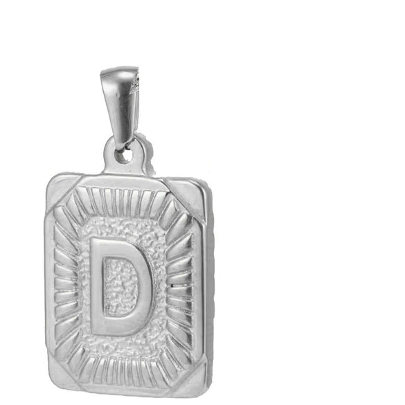Pendant Necklace Stainless Steel 18K Electroplated Letter Design