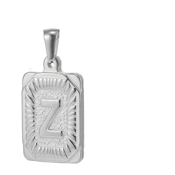 Pendant Necklace Stainless Steel 18K Electroplated Letter Design