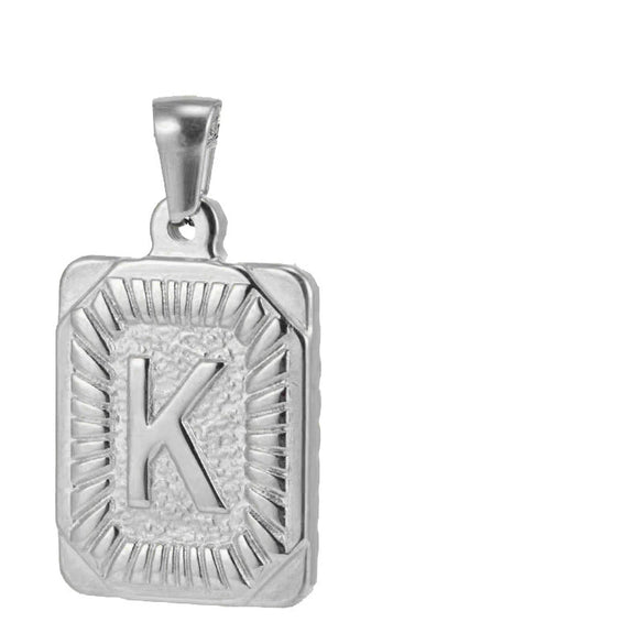 Pendant Necklace Stainless Steel 18K Electroplated Letter Design