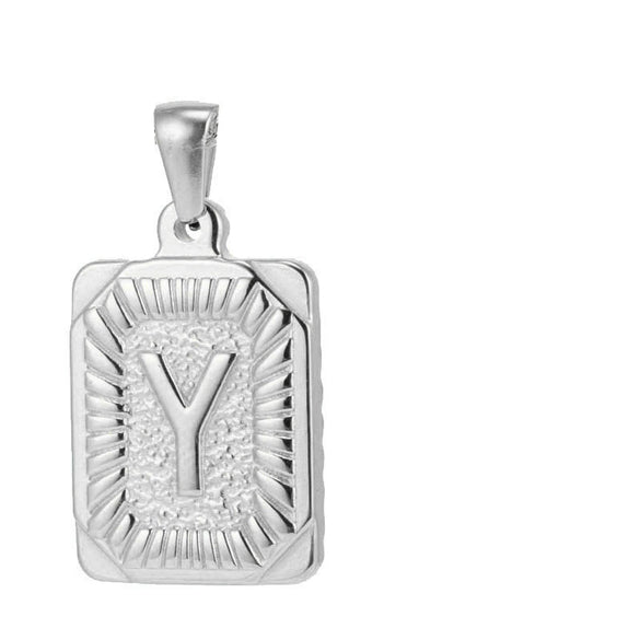 Pendant Necklace Stainless Steel 18K Electroplated Letter Design