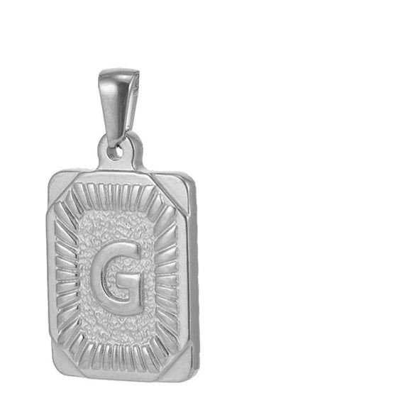 Pendant Necklace Stainless Steel 18K Electroplated Letter Design